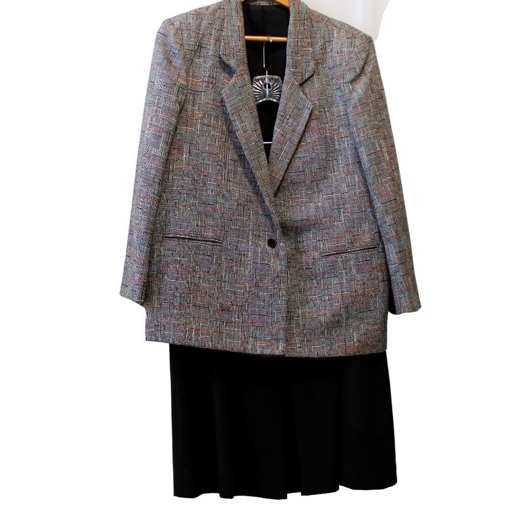 Not Available, Size 14/16, Multi-colored Plaid Jacket and Coordinated Bl…